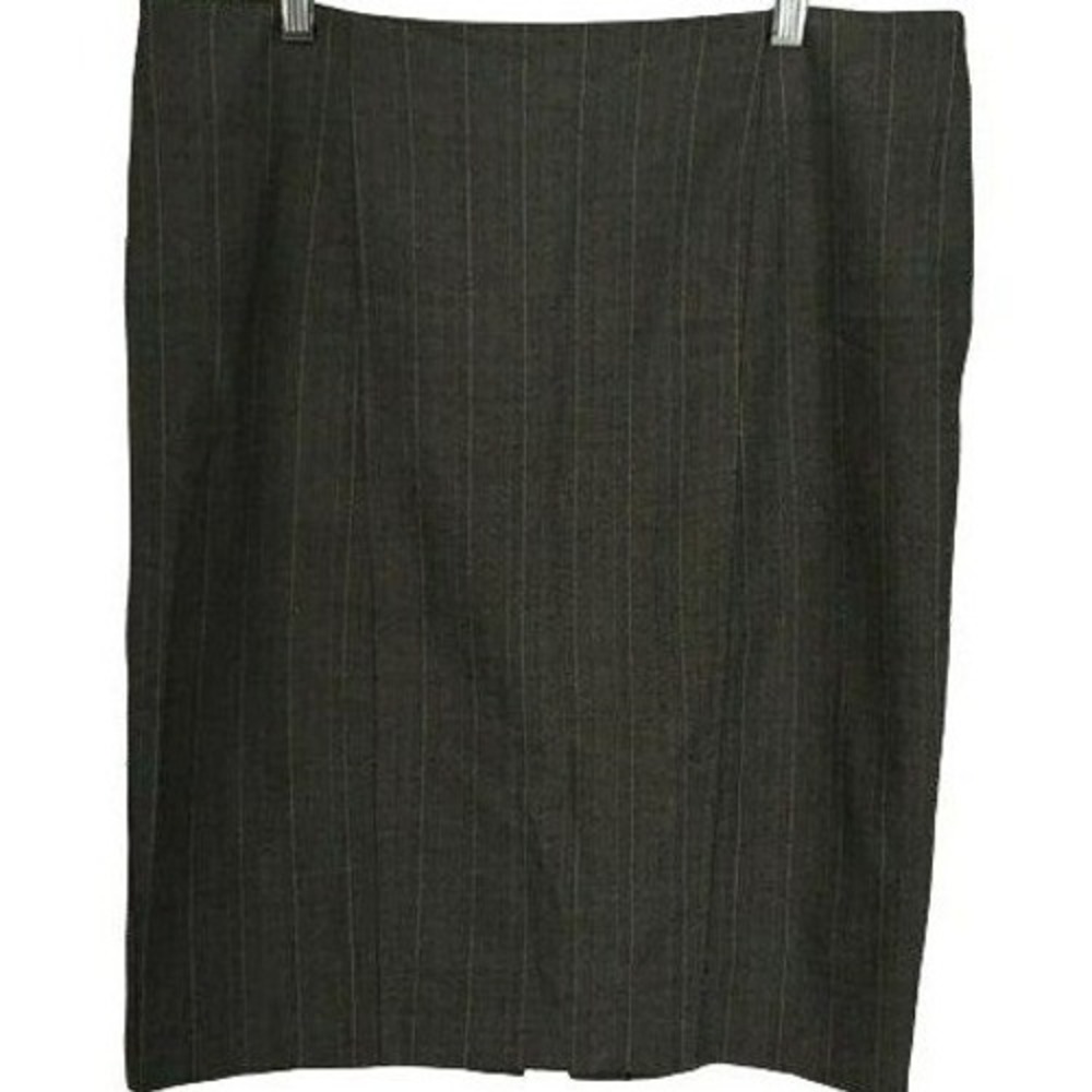 Jesa & Jonnie Gray Pinstripe Pencil Skirt Size 11 Herringbone Career J409024T
